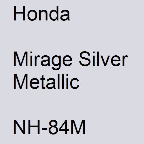 Honda, Mirage Silver Metallic, NH-84M.